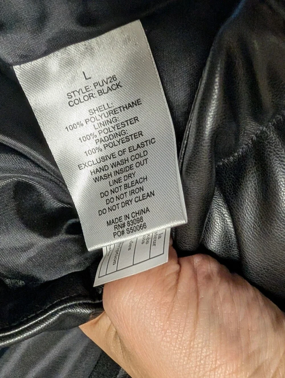 GiSono Black Faux Leather Cropped Puffer Vest Women’s Large Y2K Moto